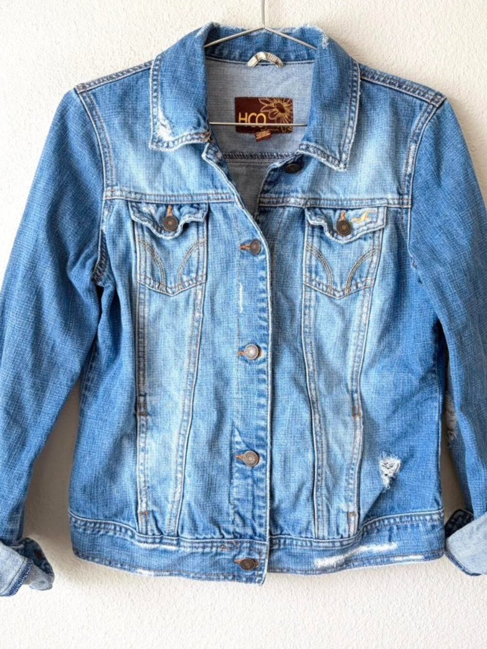 Vintage Hollister Co Blue Denim Jean Jacket Women's Large